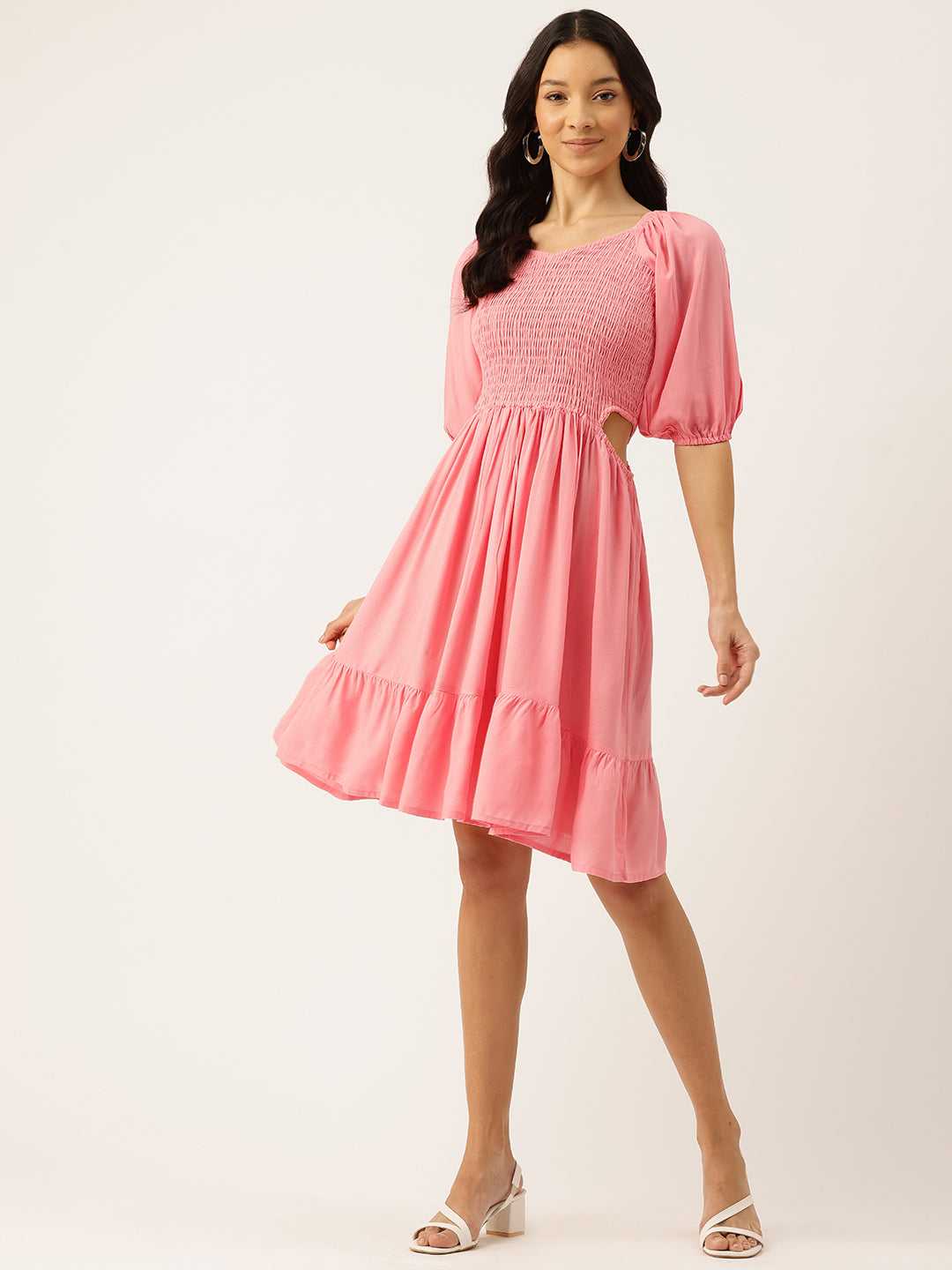 Womens Floral Print Rayon Flared Dress | Soft & Lightweight | Casual Fit | Sizes XS“XXL