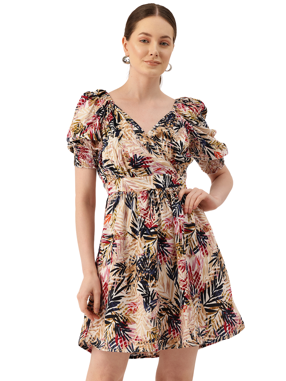 Womens Floral Print Rayon Flared Dress | Soft & Lightweight | Casual Fit | Sizes XS“XXL