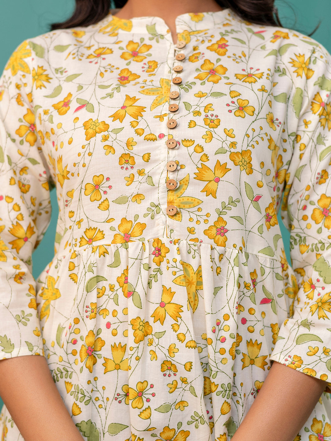 Tunic “ Mandarin Collar, 3/4 Sleeves, Flattering Fit (Sizes S“XXL)
