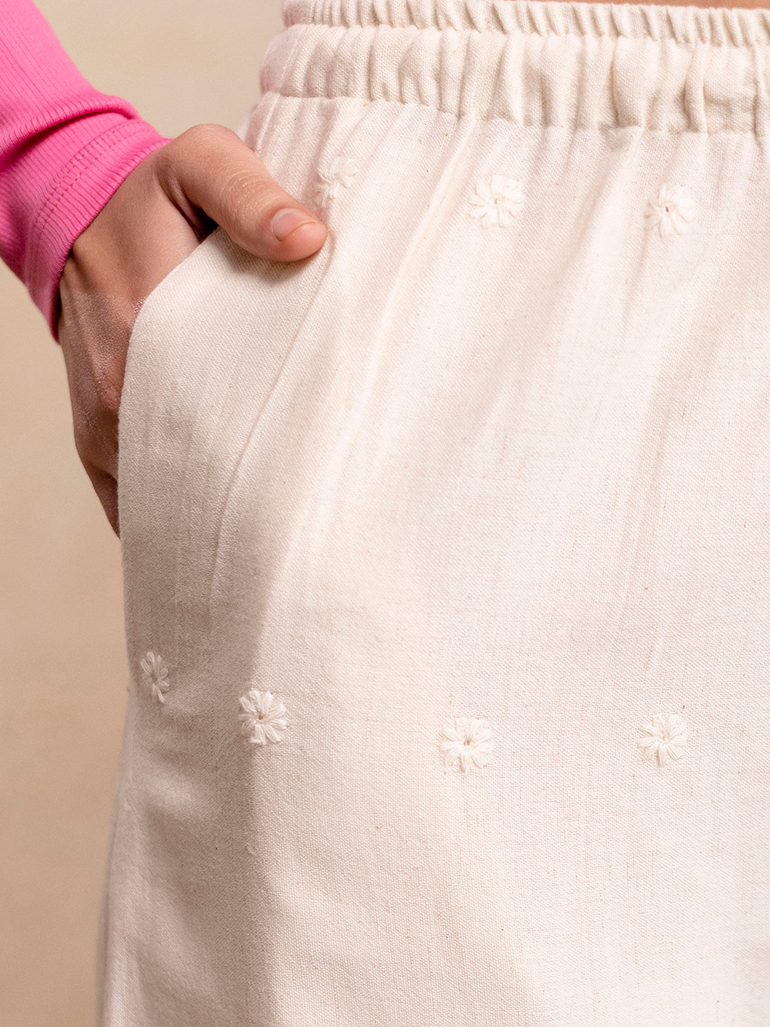 Womens Cotton Embroidered Wide-Leg Palazzos | Soft, Breathable & Elegant