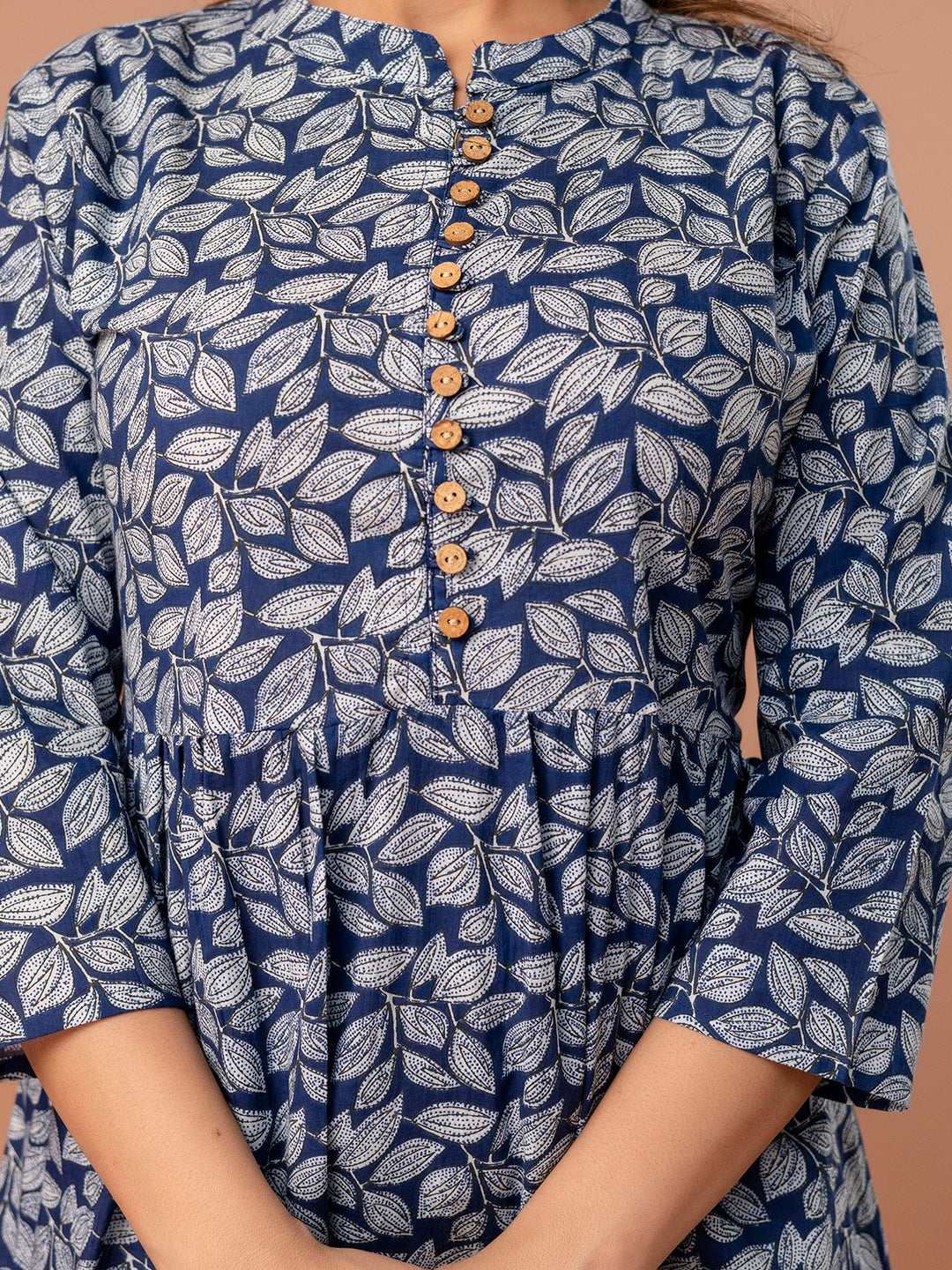 Top “ Mandarin Collar, 3/4 Sleeves, Flattering Fit (Sizes S“XXL)