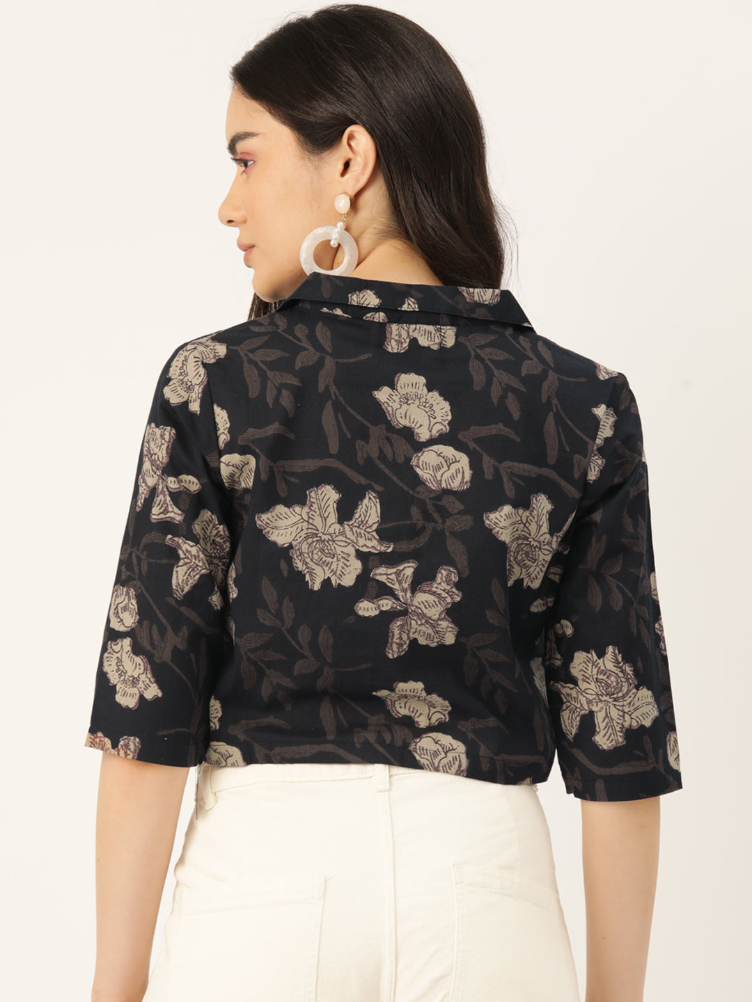 Collar Crop Top
