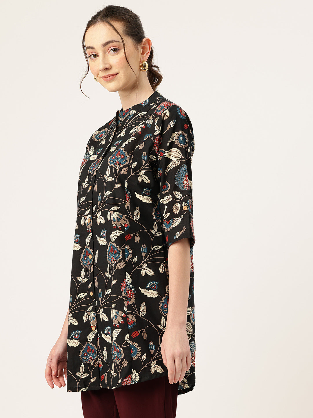 Printed Mandarin Shirt “ Casual & Chic