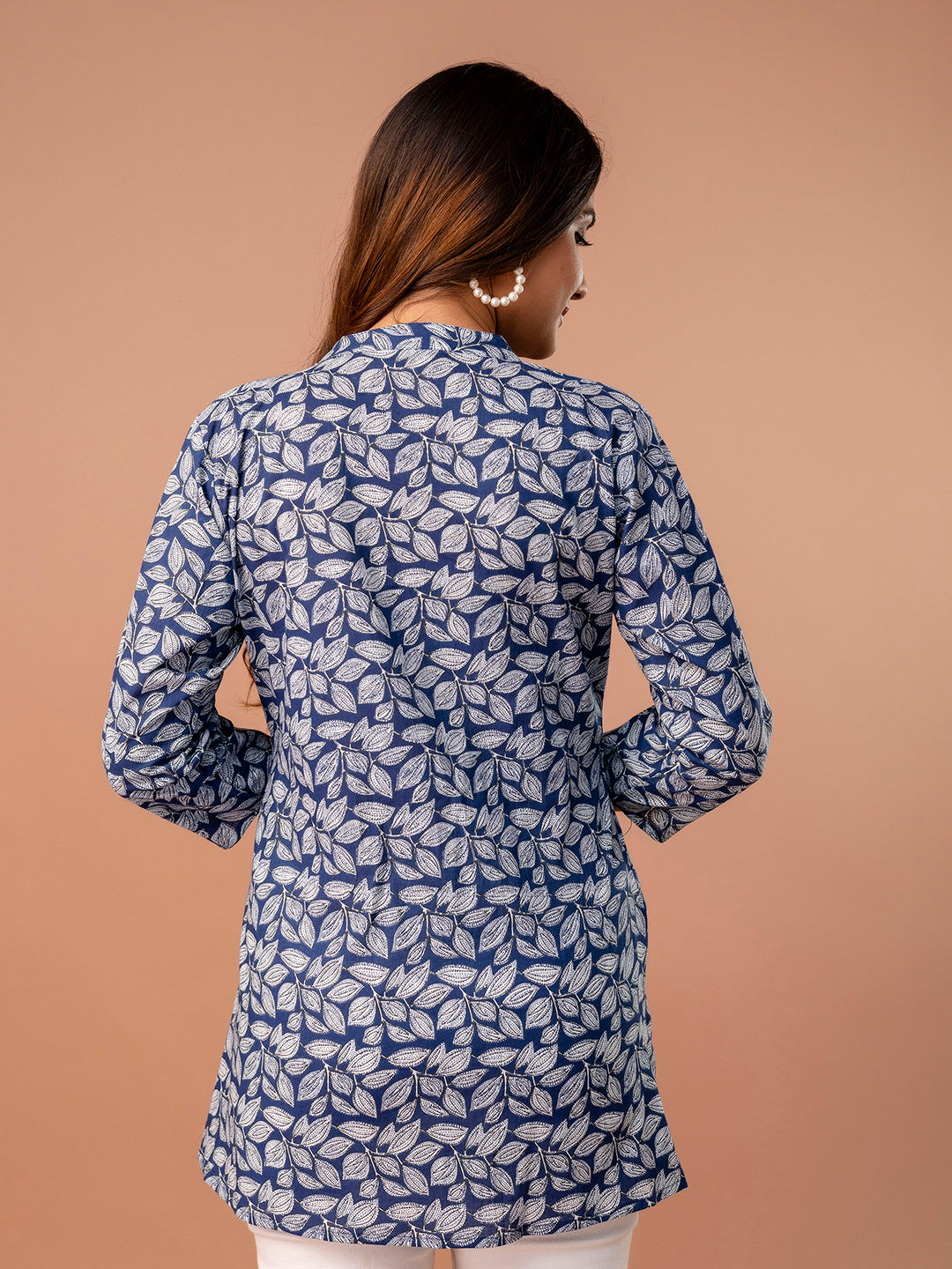 Top “ Mandarin Collar, 3/4 Sleeves, Flattering Fit (Sizes S“XXL)