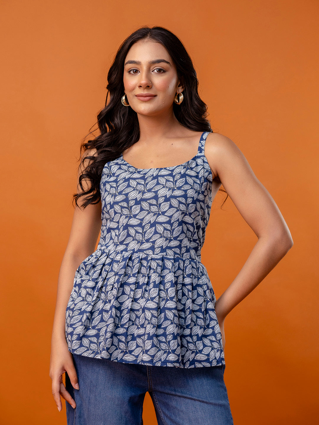 Strappy Peplum Top “ Flattering Fit, All-Day Comfort, Sizes XS“XXL.