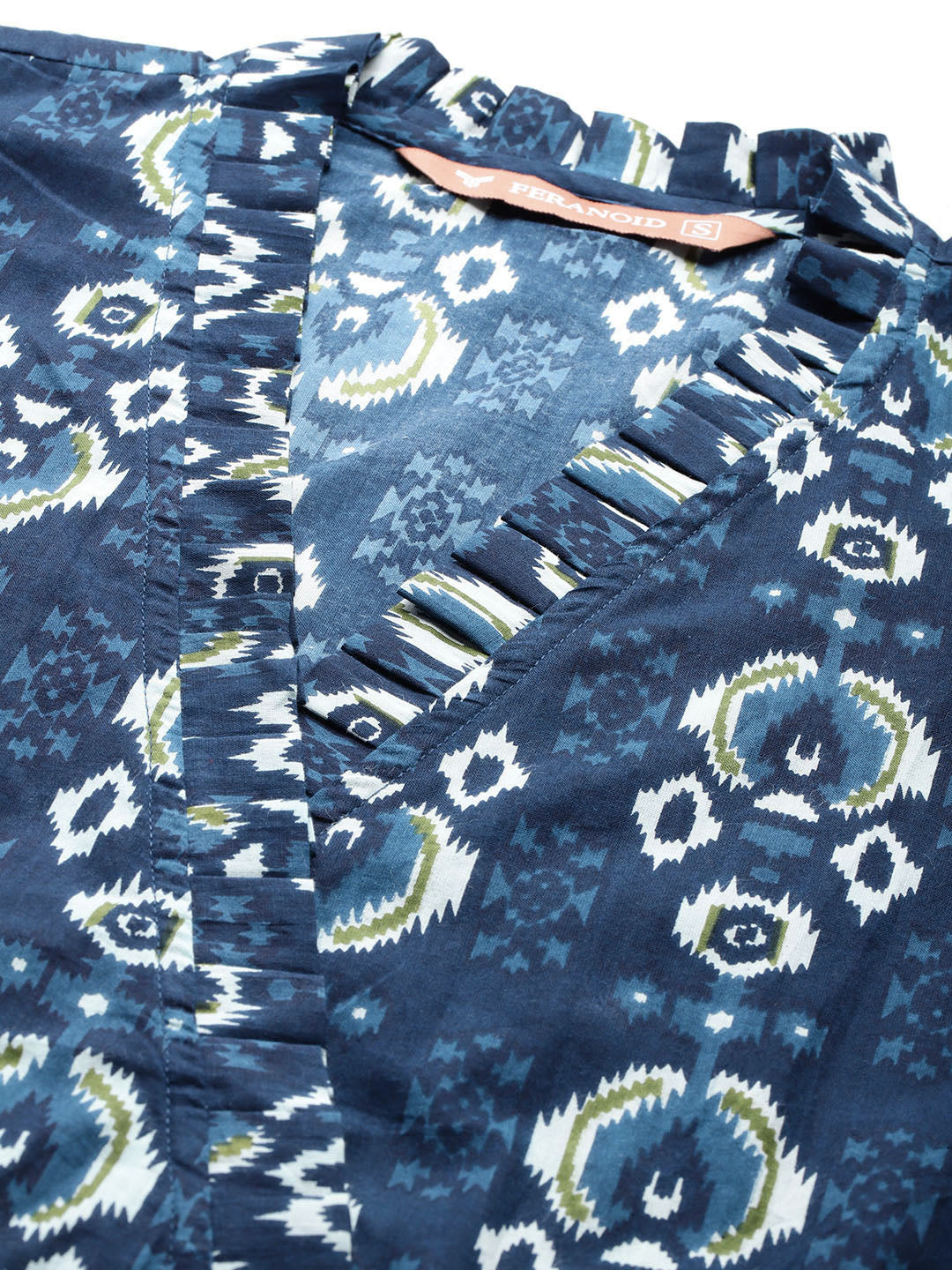 Floral Wrap Angrakha Dress “ Lightweight Sleeveless Cotton Perfection