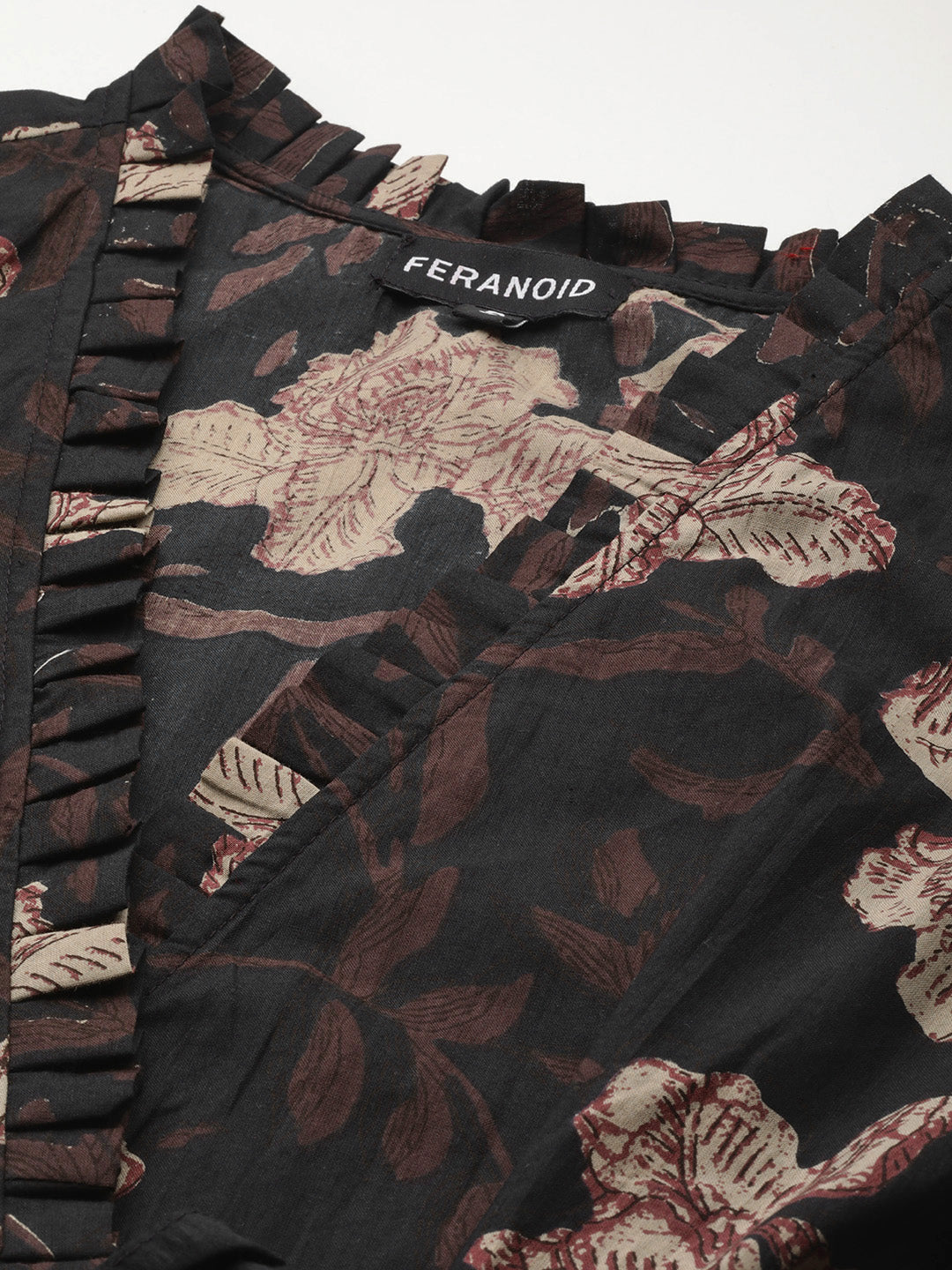 Floral Wrap Angrakha Dress “ Lightweight Sleeveless Cotton Perfection