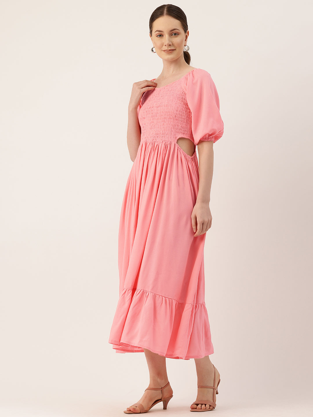 Womens Floral Print Rayon Flared Dress | Soft &amp; Lightweight | Casual Fit | Sizes XS“XXL