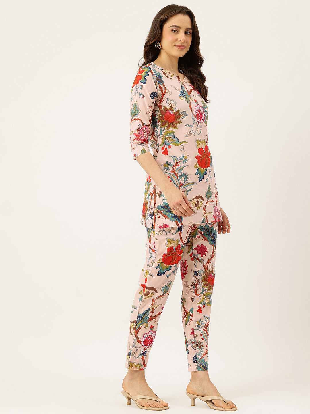 Printed Cotton Kurti &amp; Pant Set “ Breezy Prints, Chic Fit