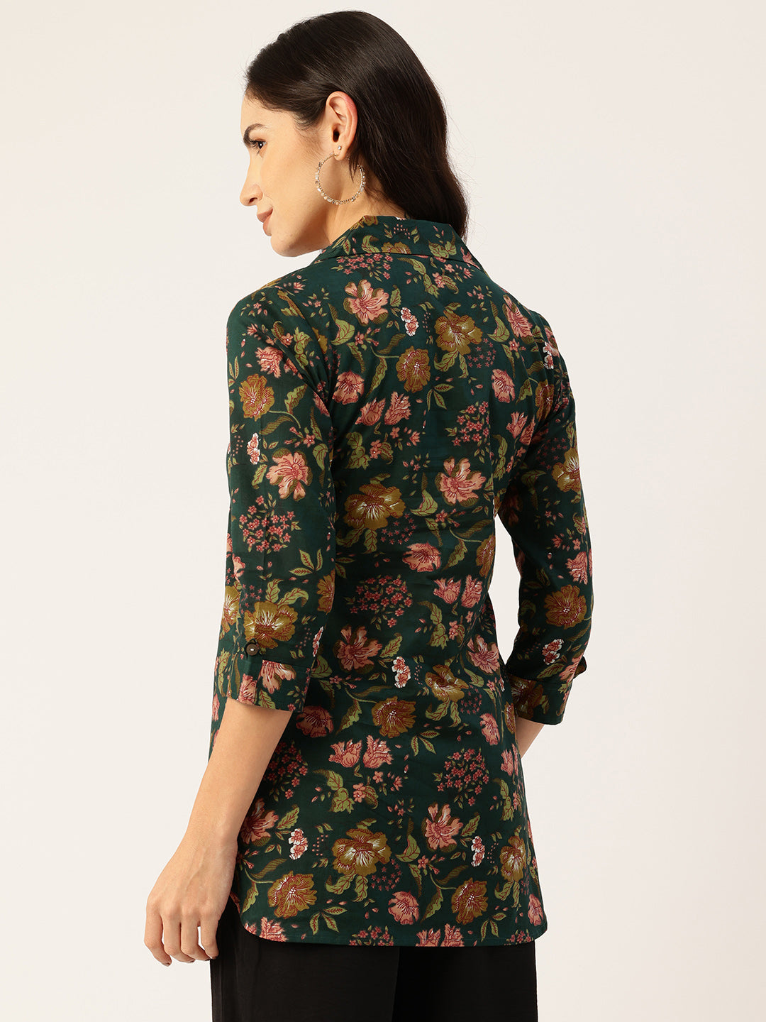 Versatile Collared Shirt with 3/4 Sleeves for Women “ Elegant &amp; Casual