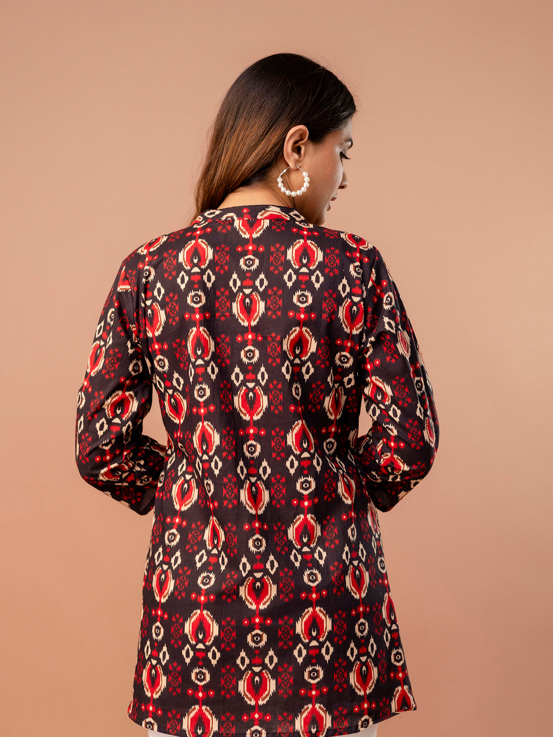 Top “ Mandarin Collar, 3/4 Sleeves, Flattering Fit (Sizes S“XXL)