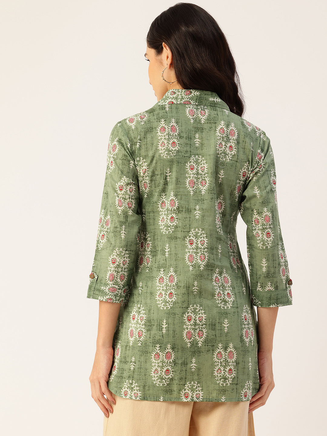 Versatile Collared Shirt with 3/4 Sleeves for Women “ Elegant &amp; Casual