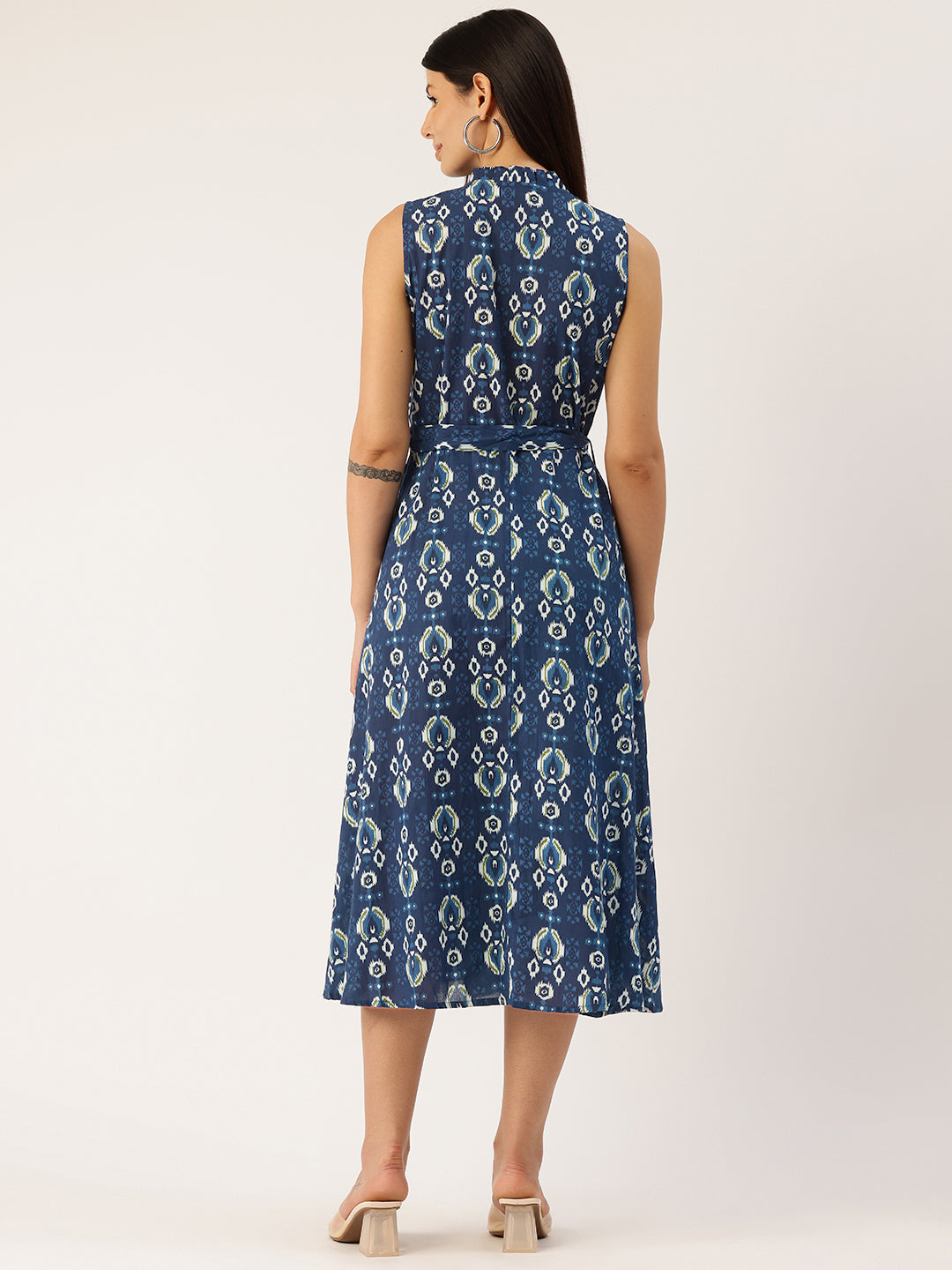 Floral Wrap Angrakha Dress “ Lightweight Sleeveless Cotton Perfection