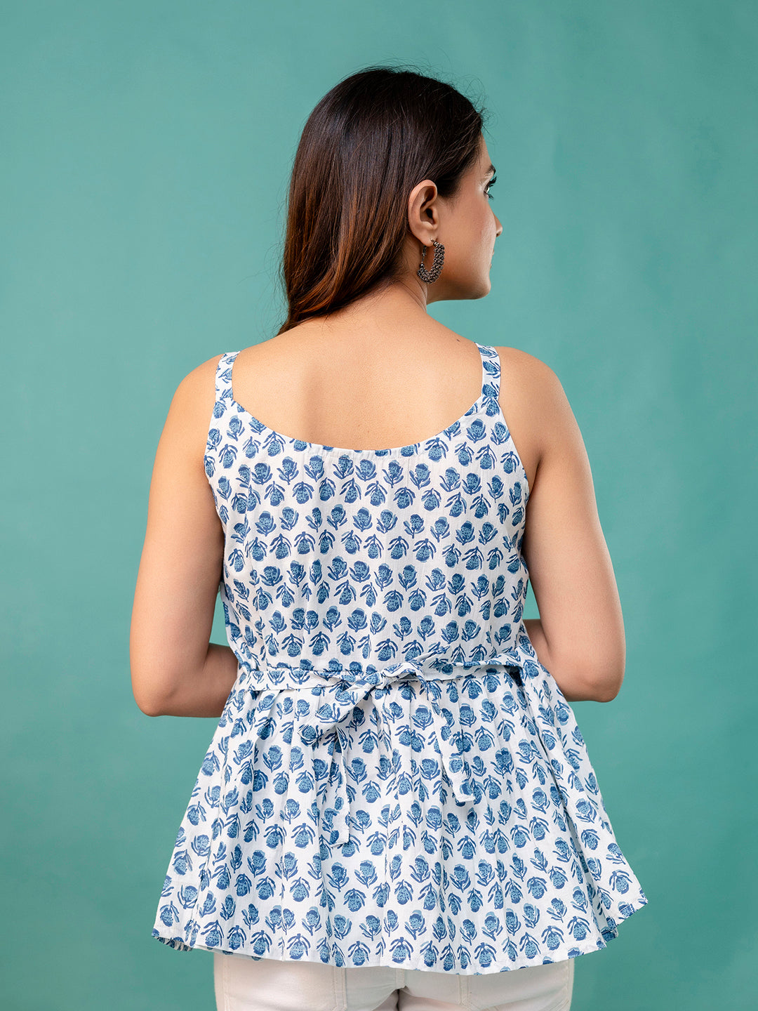 Strappy Peplum Top “ Flattering Fit, All-Day Comfort, Sizes XS“XXL.