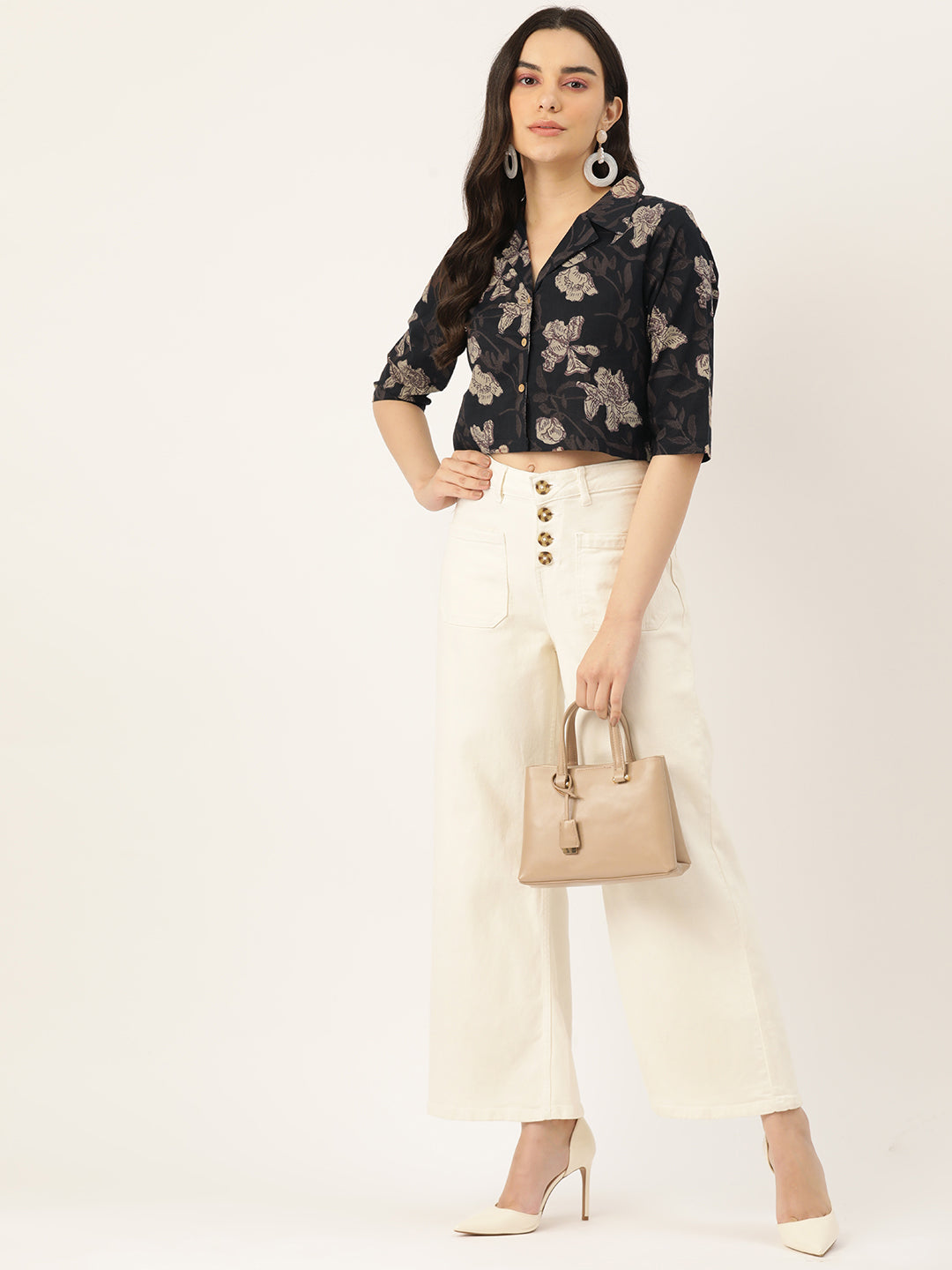 Collar Crop Top