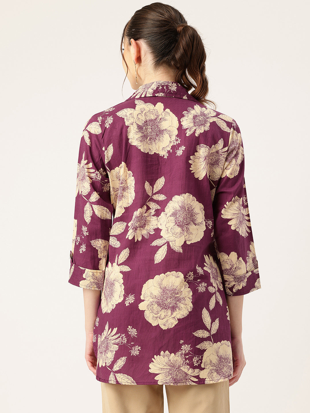 Versatile Collared top with 3/4 Sleeves for Women “ Elegant &amp; Casual