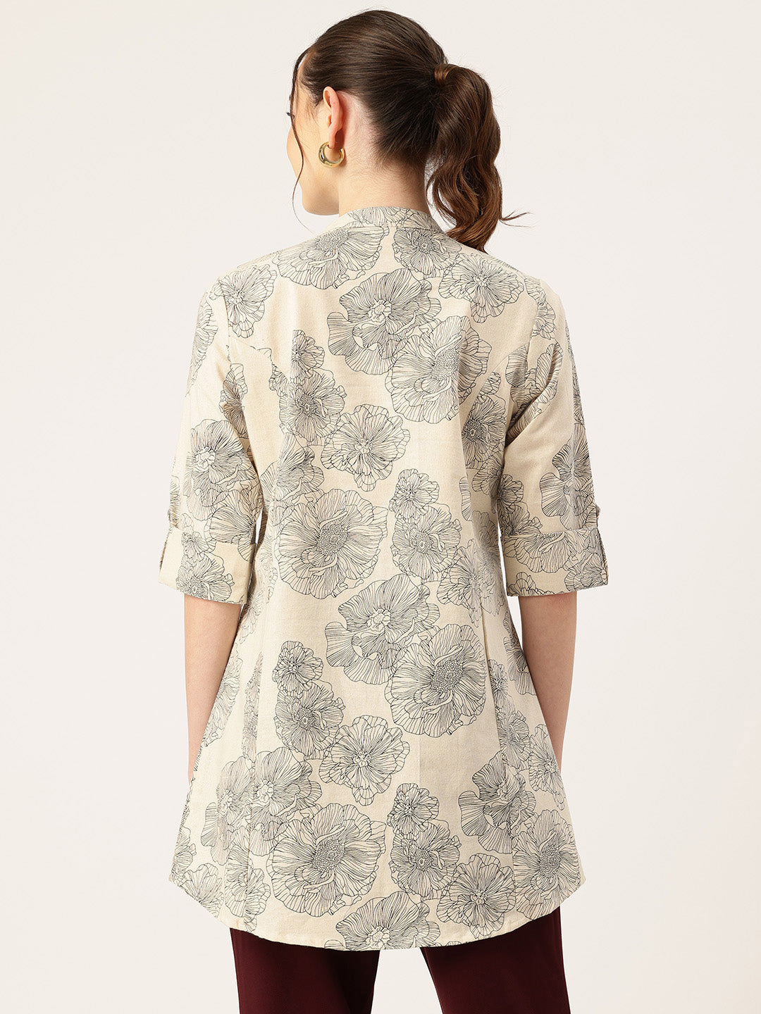 Printed Mandarin Shirt “ Casual &amp; Chic