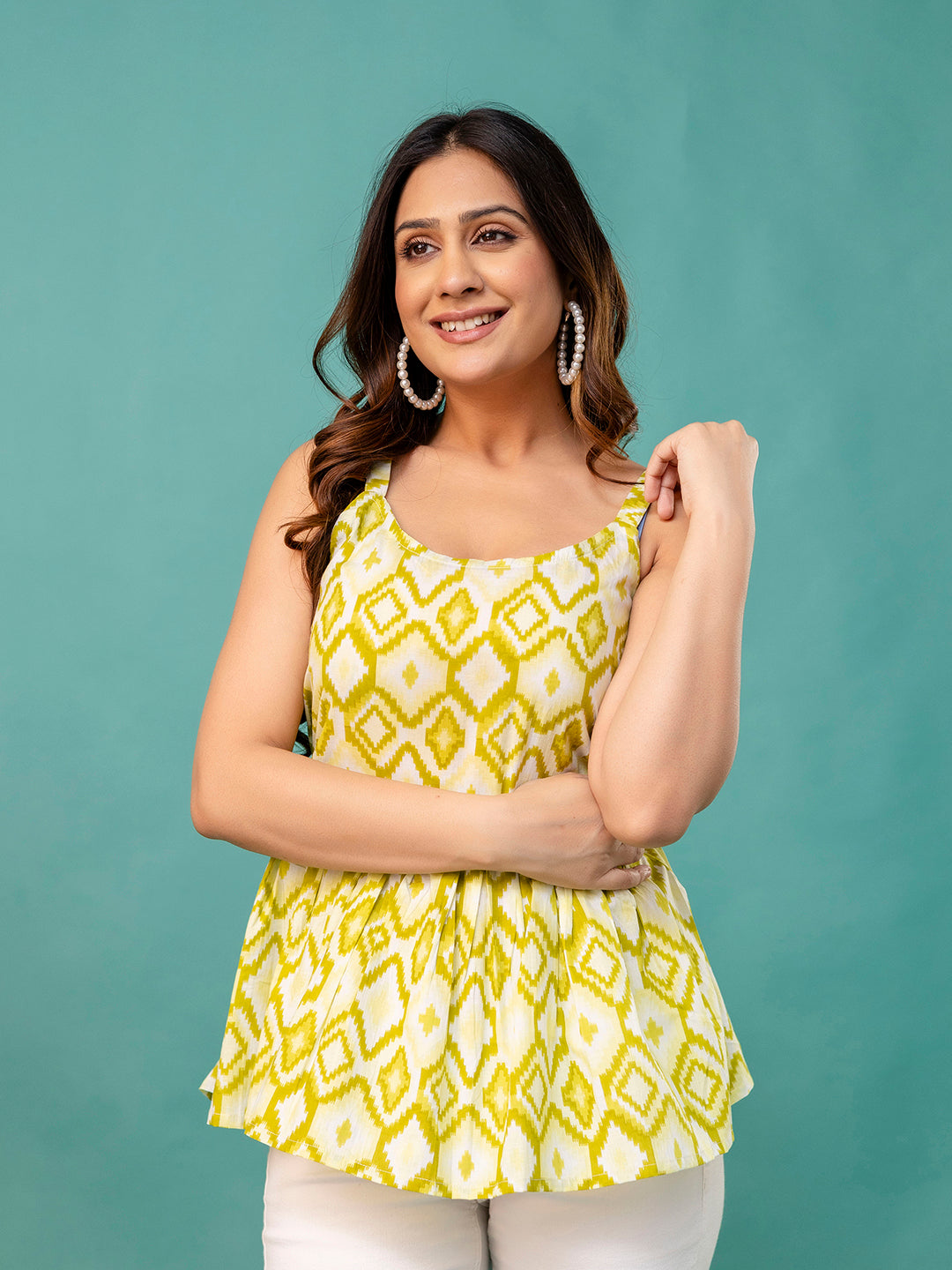 Strappy Peplum Top “ Flattering Fit, All-Day Comfort, Sizes XS“XXL.