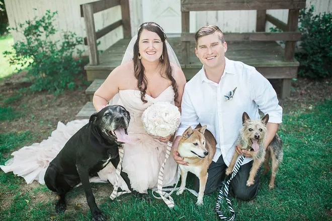 An Unexpected Pet Parade Down the Aisle