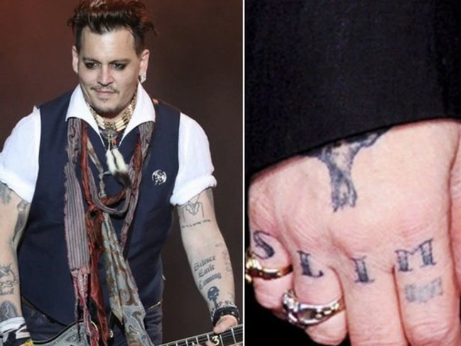 Johnny Depp's Tattoo of Scum