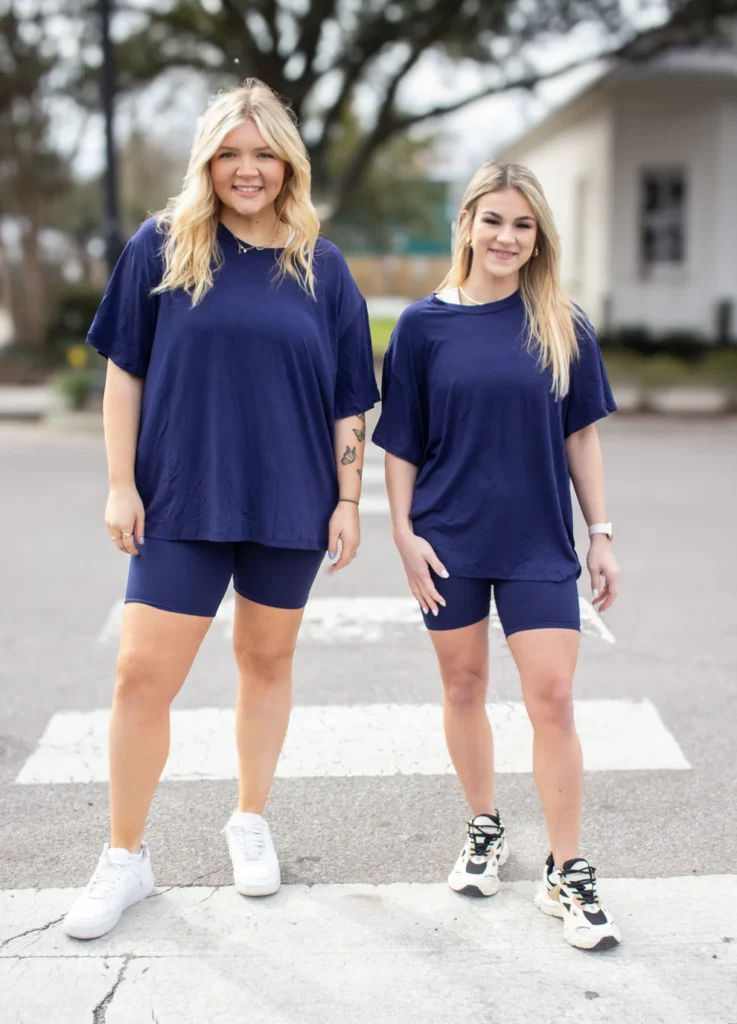 Oversized Shirt with Biker Shorts