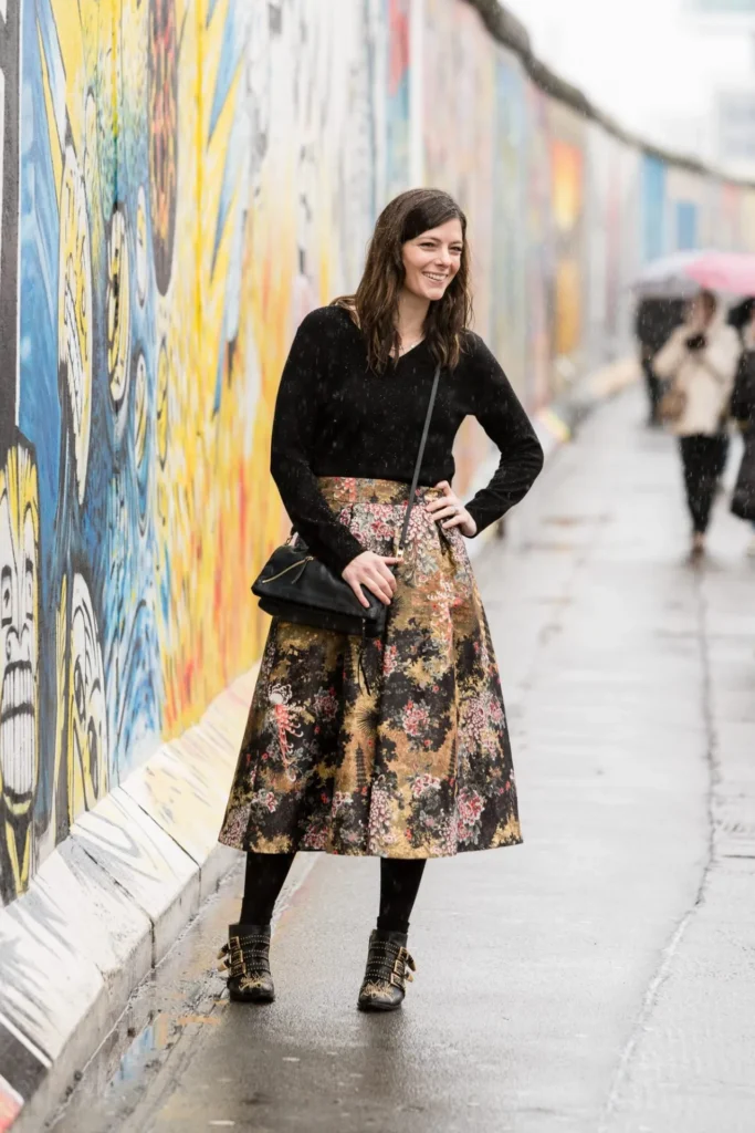 Statement Skirt with a Simple Top