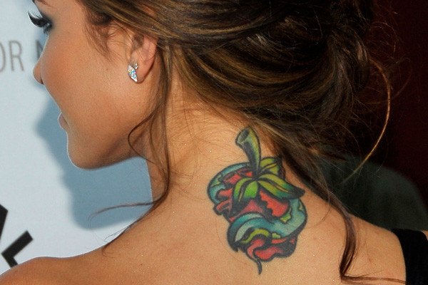 The tattoo on Audrina Patridge's neck