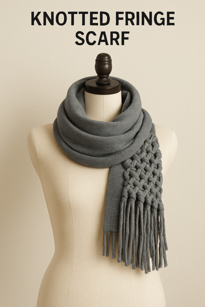 Knotted Fringe Scarf